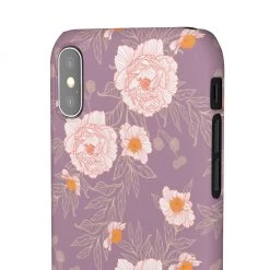 Printify Orange Peonies Floral Rose Phone Case
