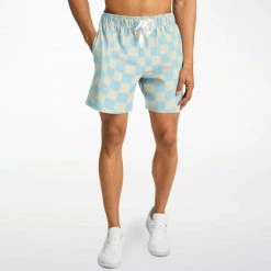 Subliminator Blue & Vanilla Check Fleece Shorts 14 Subliminator Blue & Vanilla Check Fleece Shorts
