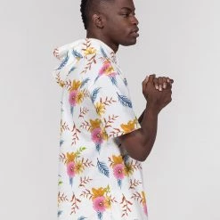 Harlow & Lloyd White Summer Floral Men's Premium Heavyweight Short Sleeve Hoodie Hoodies 13 Harlow & Lloyd White Summer Floral Men's Premium Heavyweight Short Sleeve Hoodie Hoodies