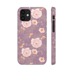 Printify Orange Peonies Floral Rose Phone Case