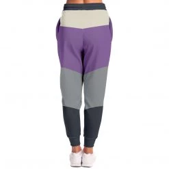 Subliminator Purple Charcoal Gray Unisex Fleece Joggers Pants & Joggers