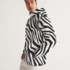 Harlow & Lloyd Jackets Zebra Print Men's Windbreaker