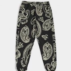 Harlow & Lloyd Black & Bone Paisley Men's Lightweight Track Pants Pants & Joggers 16 Harlow & Lloyd Black & Bone Paisley Men's Lightweight Track Pants Pants & Joggers