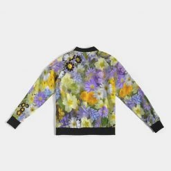 Harlow & Lloyd Spring Flowers Women's Bomber Jacket Jackets 17 Harlow & Lloyd Spring Flowers Women's Bomber Jacket Jackets