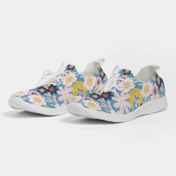 Harlow & Lloyd Shoes Blue Frisky Floral Women's Lace Up Flyknit Shoe