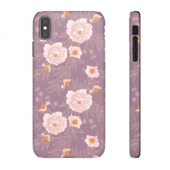 Printify Orange Peonies Floral Rose Phone Case