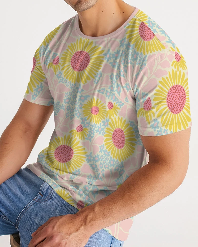 Harlow & Lloyd T Shirts & Tanks Retro Sunflowers Pink Men's T Shirt 6 Harlow & Lloyd T Shirts & Tanks Retro Sunflowers Pink Men's T Shirt