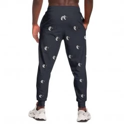 Subliminator Yin Yang 3D Unisex Fleece Joggers In Charcoal