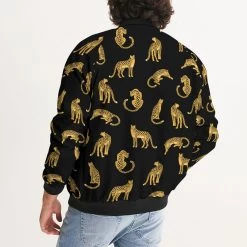 Harlow & Lloyd Black Leopards Men's Bomber Jacket Jackets