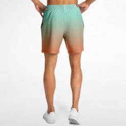Subliminator Green Orange Color Fade Fleece Shorts 13 Subliminator Green Orange Color Fade Fleece Shorts