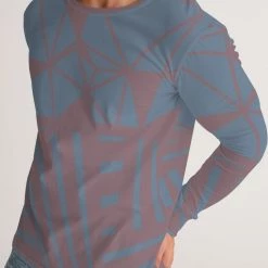 Harlow & Lloyd T Shirts & Tanks Misty Grape Geometric Men's Long Sleeve Tee