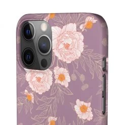 Printify Orange Peonies Floral Rose Phone Case