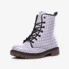 Harlow & Lloyd Lavender Gingham Check Lace Up Boots Shoes 2 Harlow & Lloyd Lavender Gingham Check Lace Up Boots Shoes