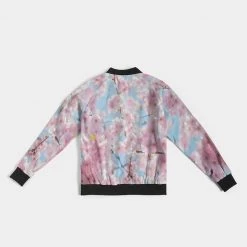 Harlow & Lloyd Jackets Cherry Blossom Sky Women's Bomber Jacket 17 Harlow & Lloyd Jackets Cherry Blossom Sky Women's Bomber Jacket