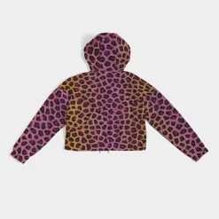 Harlow & Lloyd Jackets Vivid Cheetah Women's Cropped Windbreaker