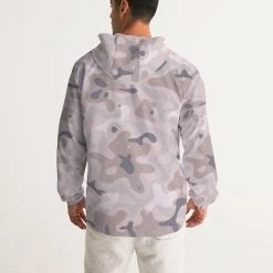 Harlow & Lloyd Military Sand Camo Men's Windbreaker Hooded Jacket