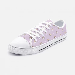 Harlow & Lloyd Dog & Bone Mauve Low Top Unisex Canvas Sneakers Shoes