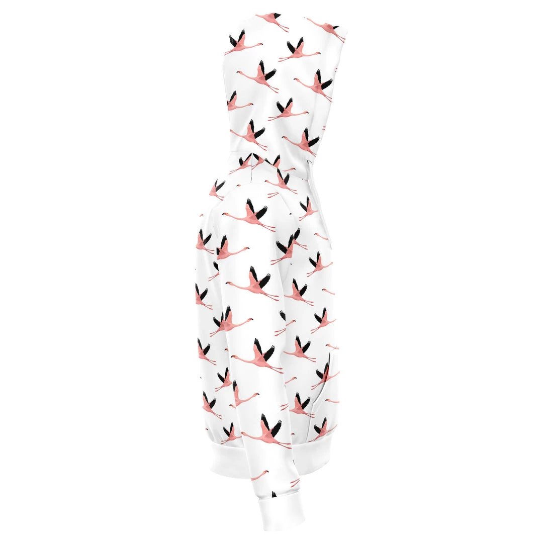 Subliminator Flying Flamingos White Unisex Hoodie Hoodies 11 Subliminator Flying Flamingos White Unisex Hoodie Hoodies