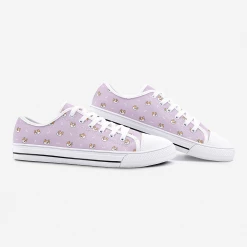 Harlow & Lloyd Dog & Bone Mauve Low Top Unisex Canvas Sneakers Shoes