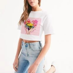 Harlow & Lloyd T Shirts & Tanks Floral Arrangement Women's Cropped Tee