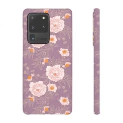 Printify Orange Peonies Floral Rose Phone Case