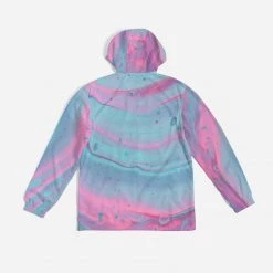 Harlow & Lloyd Jackets Marshmallow Marbled Men's Hooded Windbreaker