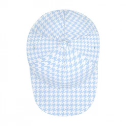 Harlow & Lloyd Accessories Baby Blue Large Houndstooth Cap
