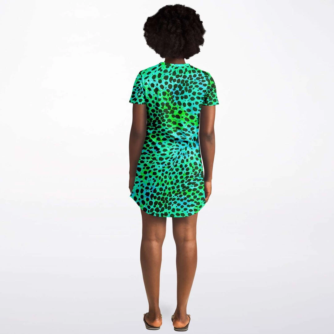 Subliminator Neon Green Leopard T Shirt Dress 14 Subliminator Neon Green Leopard T Shirt Dress