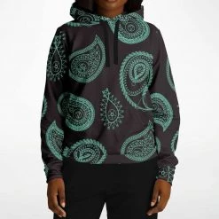 Subliminator Mint Paisley Unisex Hoodie Hoodies