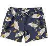 Subliminator Yellow Flower Orient Blue Swim Shorts