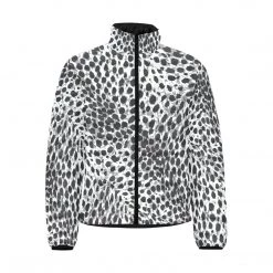 Harlow & Lloyd Jackets Black & White Leopard Men's Lightweight Puffer Jacket