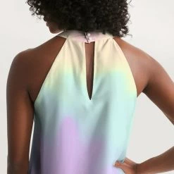 Harlow & Lloyd Lilac Mint Tie Dye Women's Halter Dress
