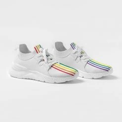 Harlow & Lloyd Shoes Rainbow Pride Stripe Men's Sneaker