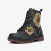 Harlow & Lloyd Vintage Sunflowers Lace Up Boots Shoes