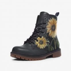 Harlow & Lloyd Vintage Sunflowers Lace Up Boots Shoes