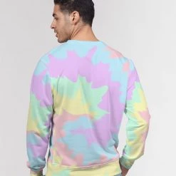 Harlow & Lloyd Pastel Smash Tie Dye Men's French Terry Pullover Sweatshirt