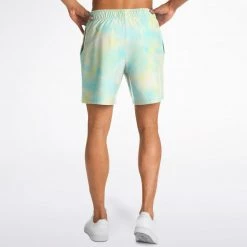Subliminator Blue Lemon Tie Dye Fleece Shorts