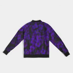 Harlow & Lloyd Midnight Purple Floral Women's Bomber Jacket Jackets