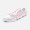 Harlow & Lloyd Dog & Bone Pink Low Top Unisex Canvas Sneakers Shoes