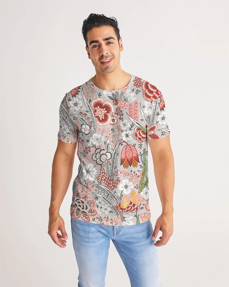 Harlow & Lloyd Blood Orange Floral Men's Tee 4 Harlow & Lloyd Blood Orange Floral Men's Tee