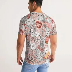 Harlow & Lloyd Blood Orange Floral Men's Tee 15 Harlow & Lloyd Blood Orange Floral Men's Tee