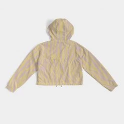 Harlow & Lloyd Jackets Dust Storm Zebra Women's Cropped Windbreaker Jacket 19 Harlow & Lloyd Jackets Dust Storm Zebra Women's Cropped Windbreaker Jacket