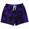 Subliminator Midnight Purple Flower Fleece Shorts 2 Subliminator Midnight Purple Flower Fleece Shorts