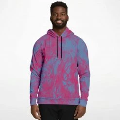 Subliminator Red Blue Flame Unisex Hoodie Hoodies