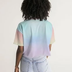 Harlow & Lloyd Soft Rainbow Lounge Cropped Tee