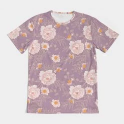 Harlow & Lloyd T Shirts & Tanks Orange Peonies Floral Rose Men's Tee