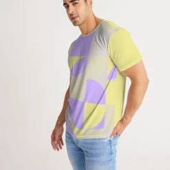 Harlow & Lloyd Sahara Sand & Lilac Geometric Men's T Shirt