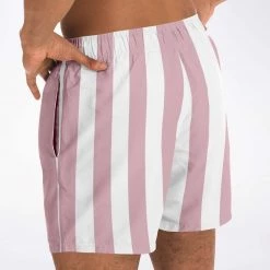 Subliminator Blossom Pink Stripe Swim Shorts