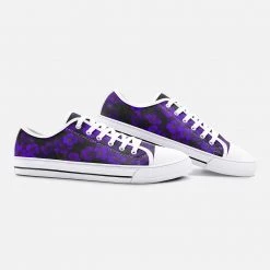 Printy6 Midnight Purple Floral Low Top Canvas Shoes 7 Printy6 Midnight Purple Floral Low Top Canvas Shoes
