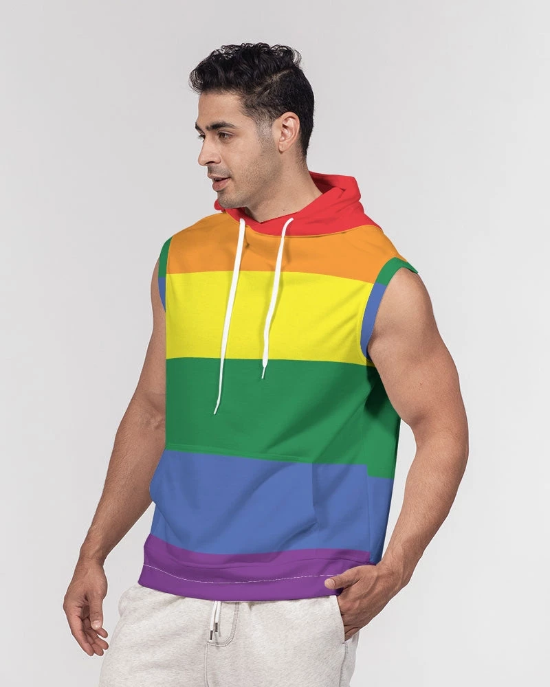 Harlow & Lloyd Hoodies Rainbow Pride Premium Heavyweight Sleeveless Hoodie 6 Harlow & Lloyd Hoodies Rainbow Pride Premium Heavyweight Sleeveless Hoodie